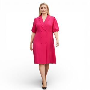 BAEVELY Pink Double Button Blazer Dress, NEW! Size 2XL